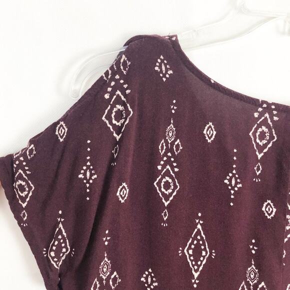 Mudd Cold Shoulder Floral Tie Front Top Size XS - Picture 8 of 11